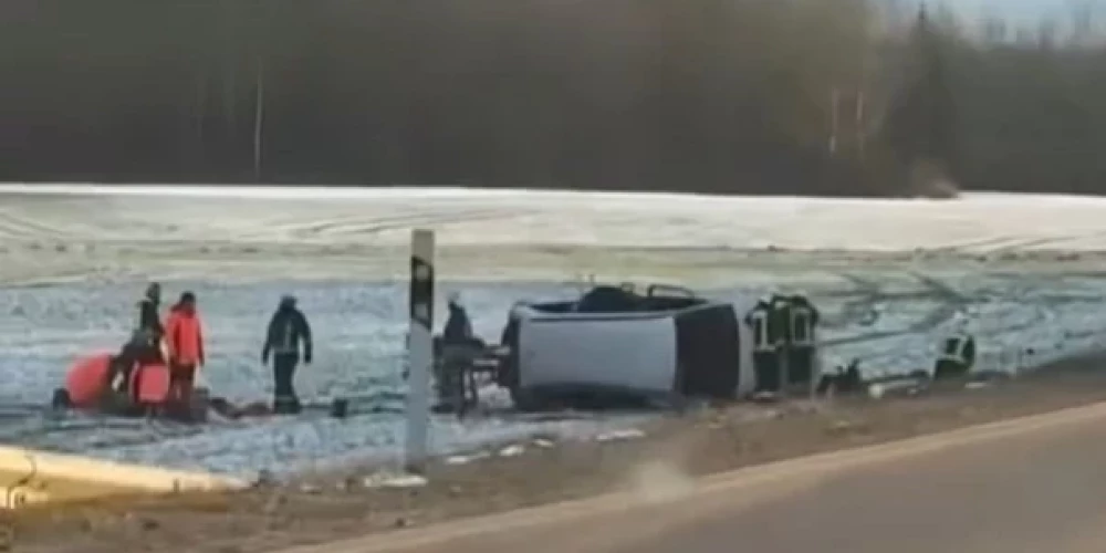 Traģiskās avārijas vieta (ekrānuzņēmums no video)