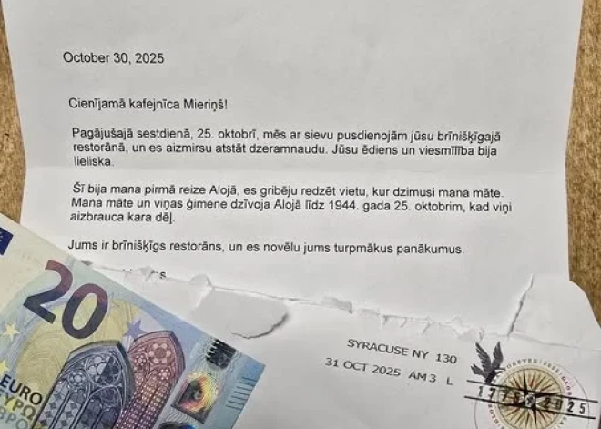 Американец прислал по почте в латвийское кафе забытые чаевые и раскрыл удивительную историю семьи