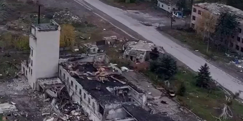 Krievu okupantu izpostītā Pokrovska.