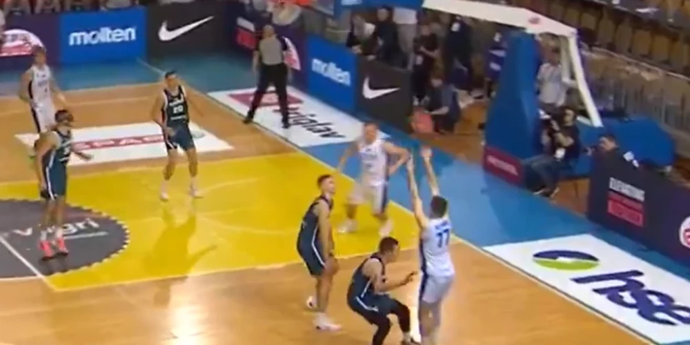 Igaunija iemet uzvaru nesošo trīnīti (ekrānuzņēmums no video)