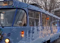 Рига запустила праздничный трамвай: поймать его на онлайн-карте можно по одному особому символу