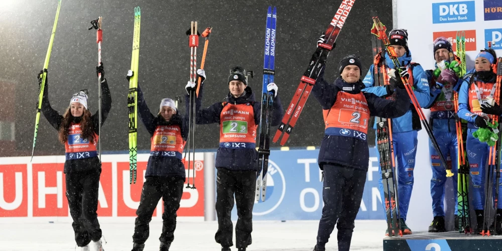 Uzvarējušais Francijas kvartets (foto: Scanpix / Reuters)
