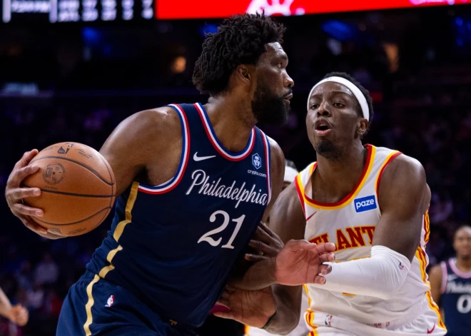 "Hawks" bez Porziņģa otrajā papildlaikā nolauž Embīdu, Maksiju un "76ers"