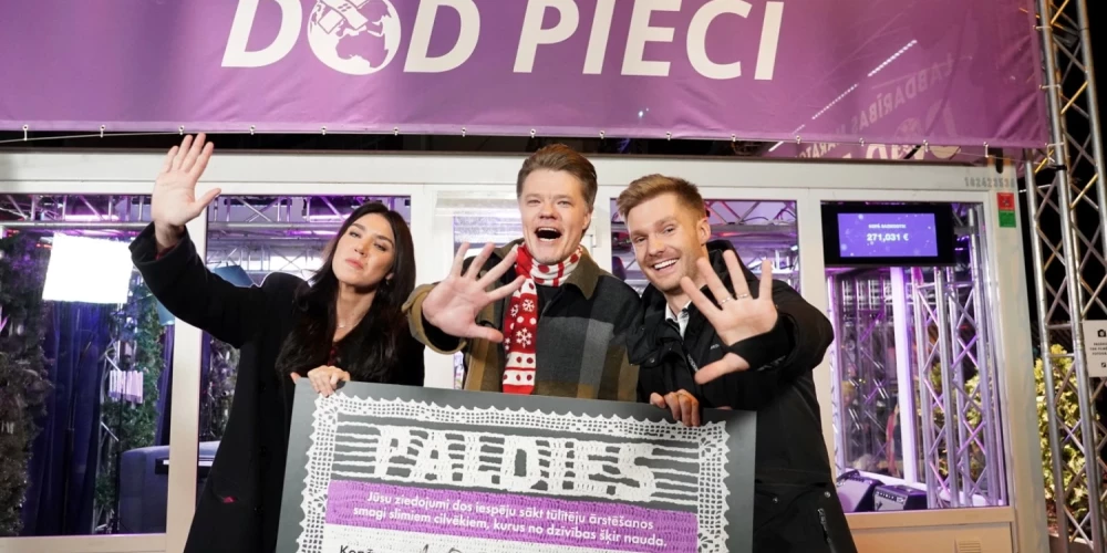 Sākta ziedojumu vākšana labdarības maratonā "Dod pieci!". 