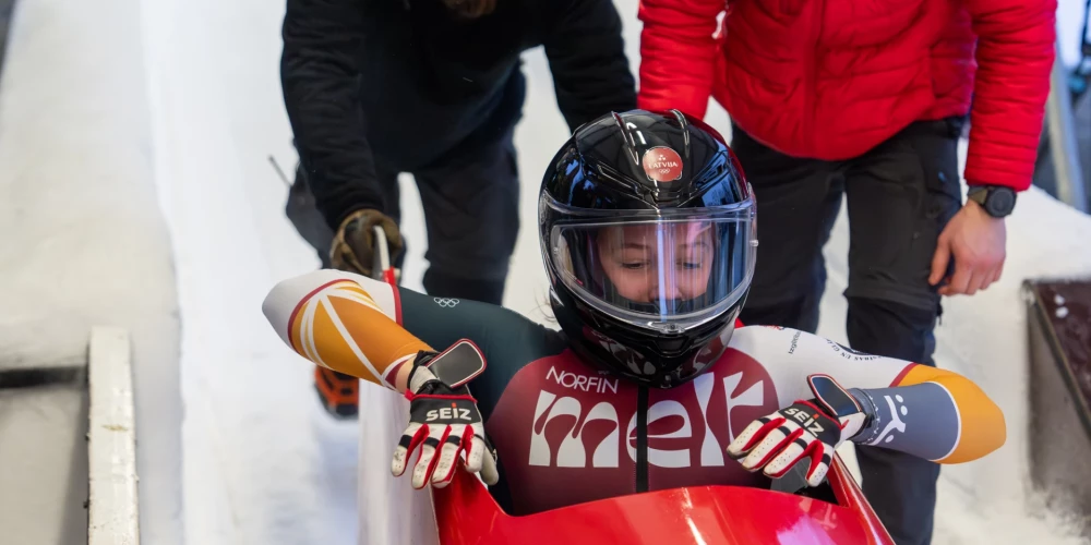 Latvijas vadošā bobsleja pilote Amēlija Kotāne. 