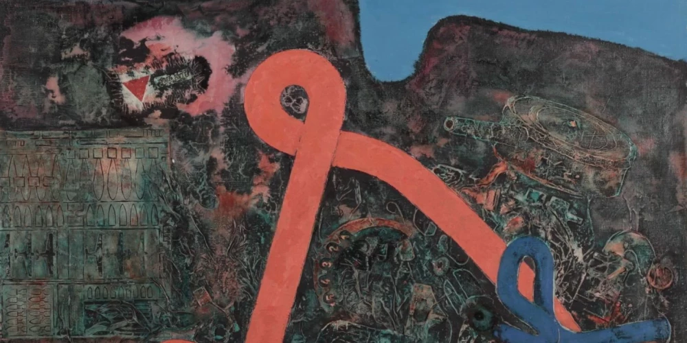 Ojārs Ābols. Karš beidzies. 1975. Audekls, eļļa, jaukta tehnika.  Latvijas Mākslinieku savienības muzeja kolekcija. 