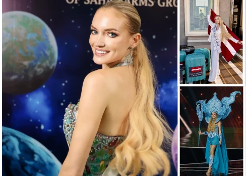 Latviju skaistumkonkursā "Miss Universe" pārstāvēja Meldra Rozenberga.