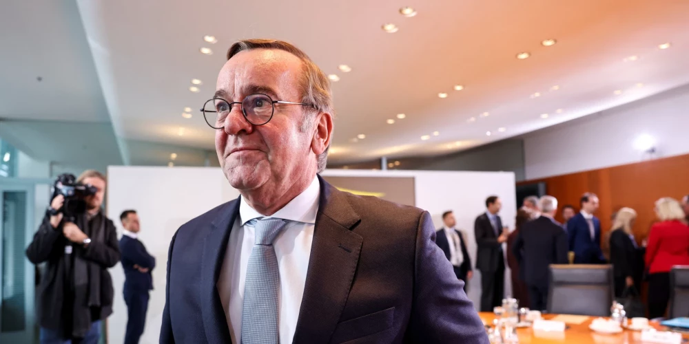 Vācijas aizsardzības ministrs Boriss Pistoriuss.