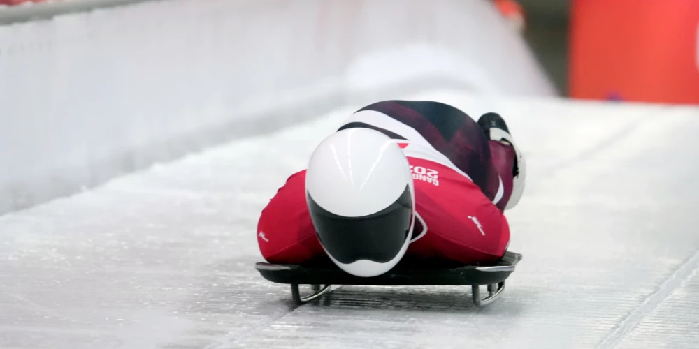 Talantīgais Latvijas skeletonists Dāvis Valdovskis.