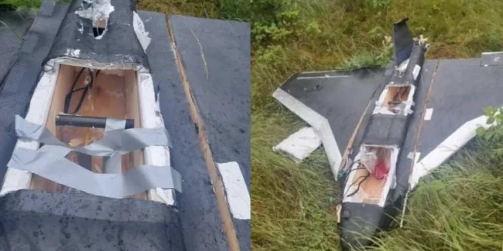 No Baltkrievijas ielidojušais lidaparāts (foto: Lietuvas armija)