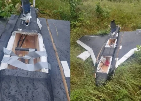 No Baltkrievijas ielidojušais lidaparāts (foto: Lietuvas armija)