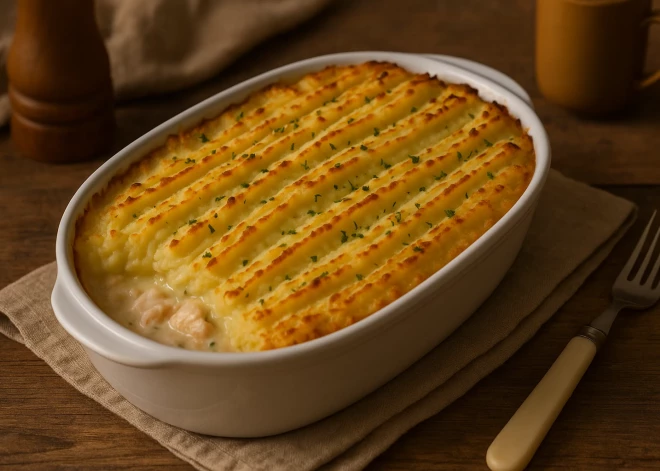 Pārvērt savu vakariņu galdu ar aromātisku zivju pīrāgu un sacepumu