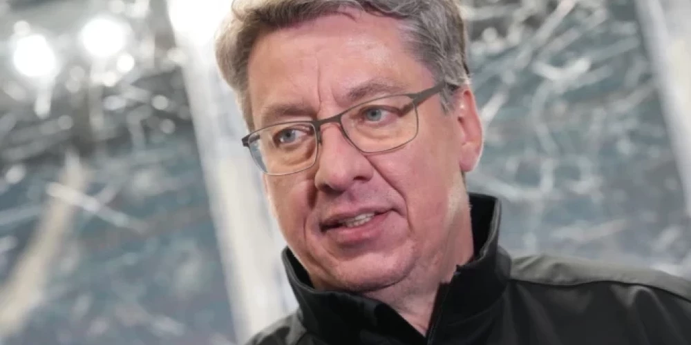 Latvijas hokeja izlases galvenais treneris Harijs Vītoliņš.