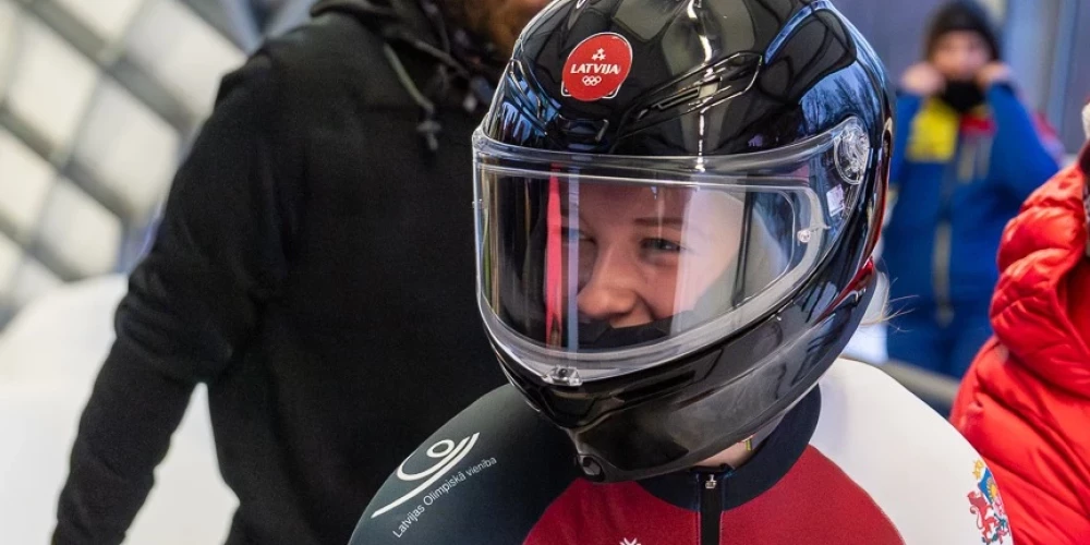 Latvijas vadošā bobsleja pilote Amēlija Kotāne.