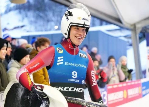 Viena no pēdējos sezonu Latvijas kamaniņu sporta līderēm Elīna Ieva Bota.