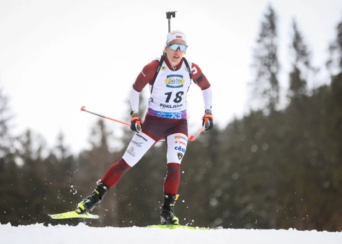 Latvijas biatloniste Baiba Bendika.