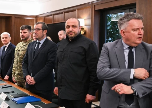 Украинская делегация на переговорах в США.