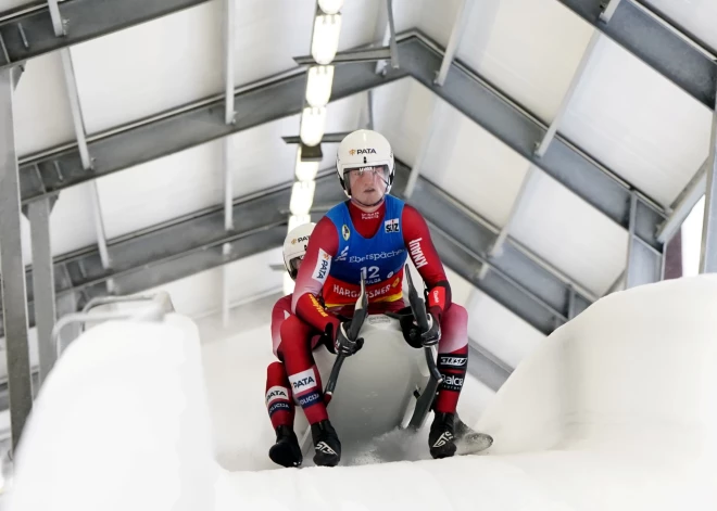 Mārtiņš Bots un Roberts Plūme ieņem ceturto vietu Pasaules kausa kamaniņu sportā pirmajā posmā