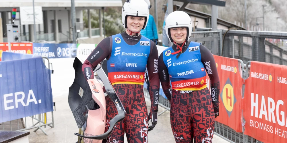 Upītei/Pavlovai sestā vieta Pasaules kausa kamaniņu sportā pirmajā posmā.