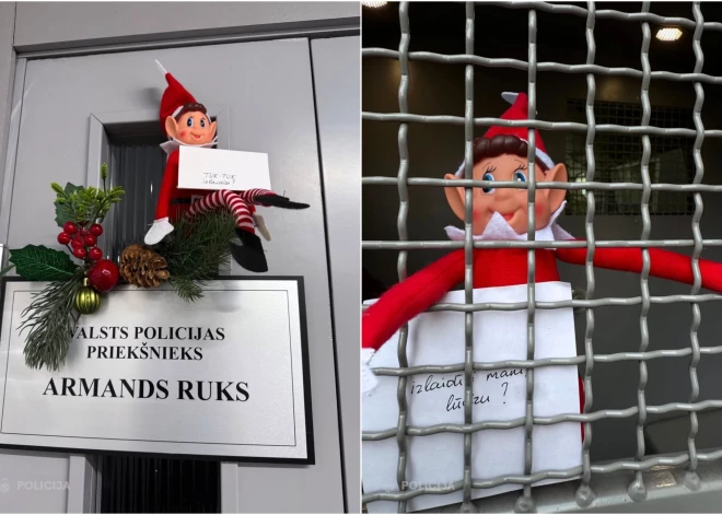 FOTO: Valsts policija pārsteidz ar sirsnību un humora izjūtu – tur svētku gaisotni uzbur Elfiņš