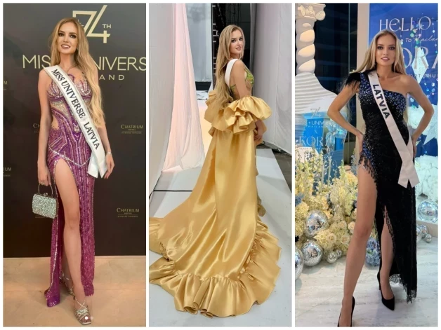 Прекрасные платья представительницы Латвии Мелдры Розенберги.