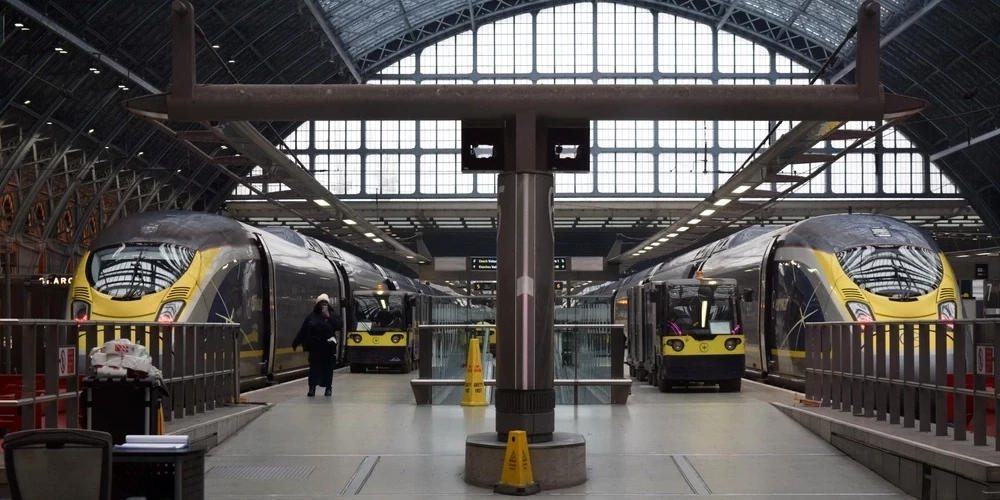 Поезда Eurostar в Лондоне.