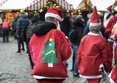 Ziemassvētku vecīši Rīgā.