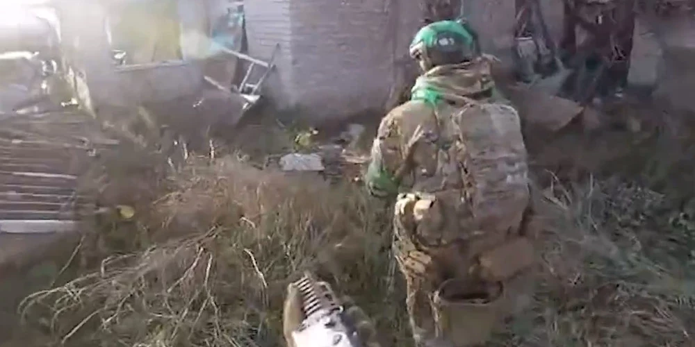 138. speciālā uzdevuma centra kaujinieki pretsabotāžas operāciju laikā Kupjanskas apgabalā.