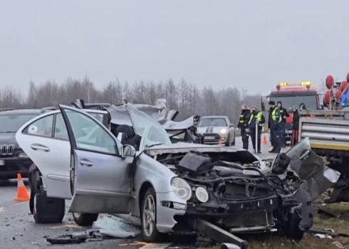Экипажи оперативных служб, два сильно поврежденных автомобиля и убитые кабаны — такую картину увидели проезжающие водители на трассе.