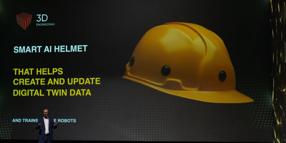 Mākslīgā intelekta viedās ķiveres demonstrācijas pasākums (foto: Gatis Rimšs)