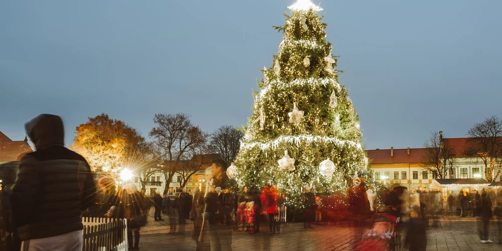 2015. gada Ziemassvētku egle Lietuvas pilsētā Kauņā.