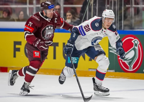 Latvijas izlase pret Norvēģiju izšķirošo pārsvaru guva trešajā trešdaļā (foto: Pāvels Tribuncovs)