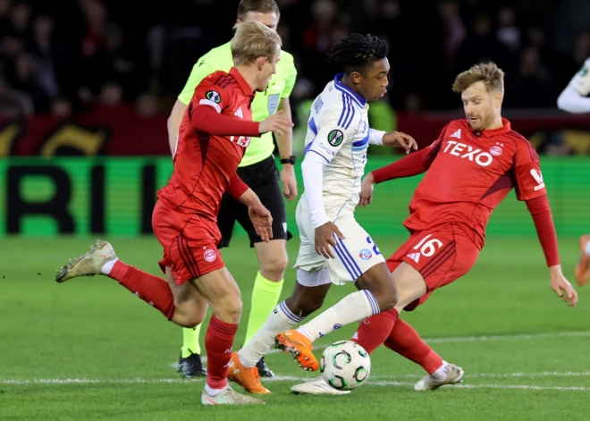 "Aberdeen" UEFA Konferences līgā zaudē "Strasbourg", Tobers un Vītols laukumā nedodas