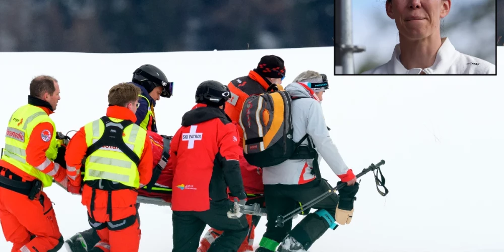 Šveices kalnu slēpotāja un divkārtējā olimpiskā čempione Mišela Gisina guvusi nopietnas traumas treniņbrauciena laikā Sanktmoricā.