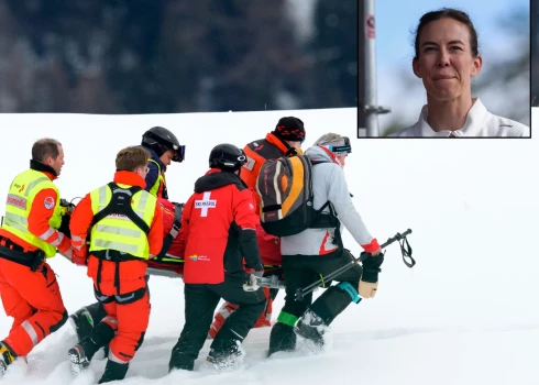 Šveices kalnu slēpotāja un divkārtējā olimpiskā čempione Mišela Gisina guvusi nopietnas traumas treniņbrauciena laikā Sanktmoricā.