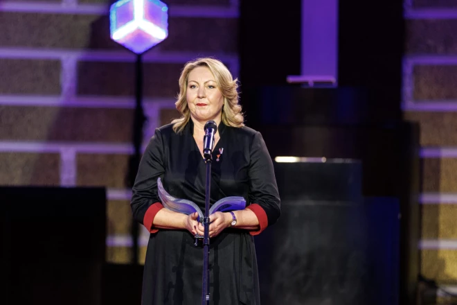 Šogad par Latvijas gada vēstures skolotāju tika atzīta Liepājas Valsts ģimnāzijas vēstures skolotāja Baibai Mackiala.