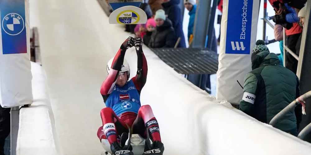 Latvijas kamaniņu braucējs Mārtiņš Bots.