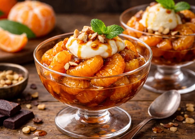 Зимний хит из простых ингредиентов: насыщенный мандариновый десерт