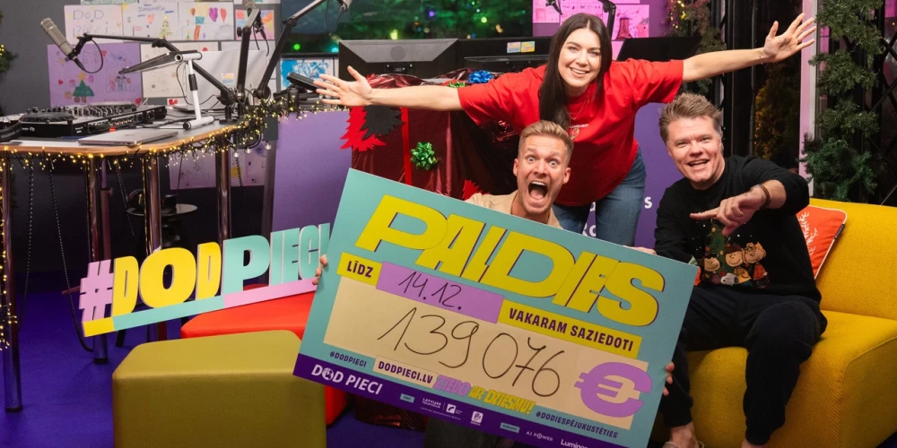 Labdarības maratona “Dod pieci!” otrajā diennaktī kopā saziedoti 139 076 eiro.