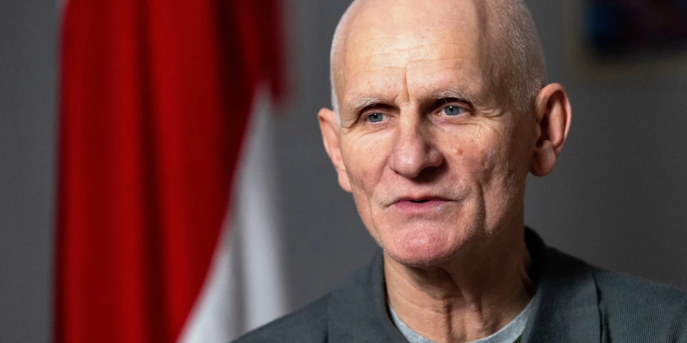 Освобожденный из белорусской тюрьмы нобелевский лауреат Алесь Беляцкий.