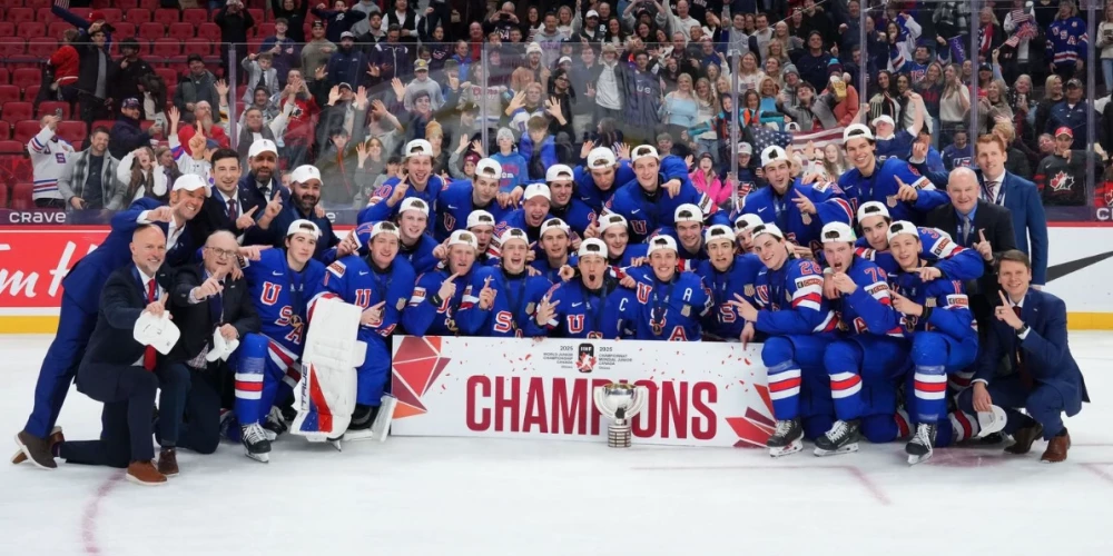 Pašreizējā junioru pasaules čempione ir ASV izlase (foto: IIHF)