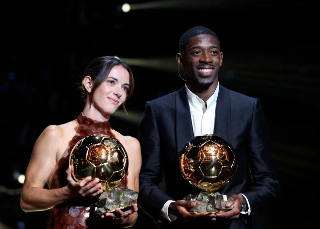 "Ballon d'Or" ieguvēji Dembelē un Bonmanti saņem arī FIFA gada futbolistu balvas
