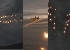  VIDEO: NATO gaisa spēku piloti sveic svētkos, debesīs "uzzīmējot" eglīti