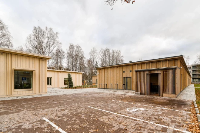 Dienas aprūpes centrs Rīgā – vēl viens moduļu arhitektūras paraugs.