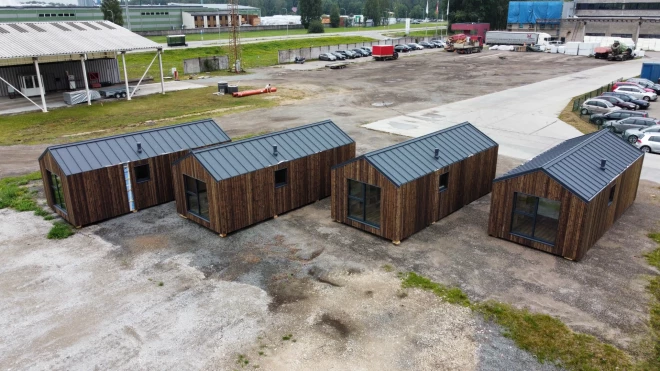 Moduļu mājas gatavas doties ceļā.
