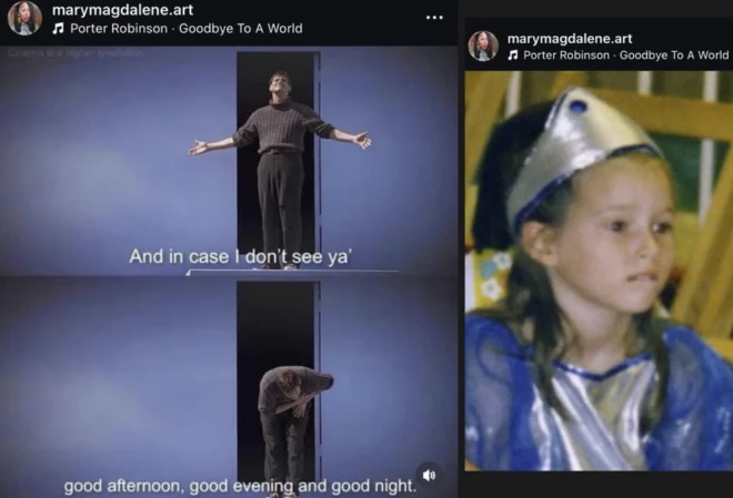 "Marijas Magdalēnas" pēdējais vēstījums (ekrānuzņēmums no "marymagdalene.art" / Instagram)