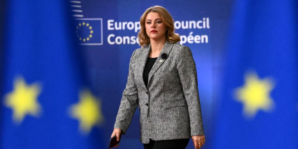 Эвика Силиня на саммите в Брюсселе.