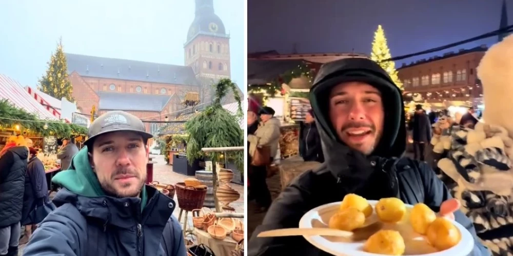 "Как в сказке": турист из США восхитился рождественской ярмаркой в Риге.