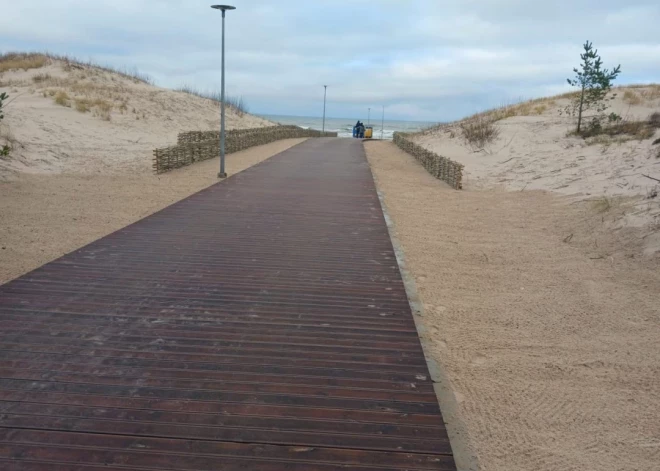 Solis tuvāk jūrai ikvienam - Ventspilī pabeigta pludmales 6. ieejas pārbūve