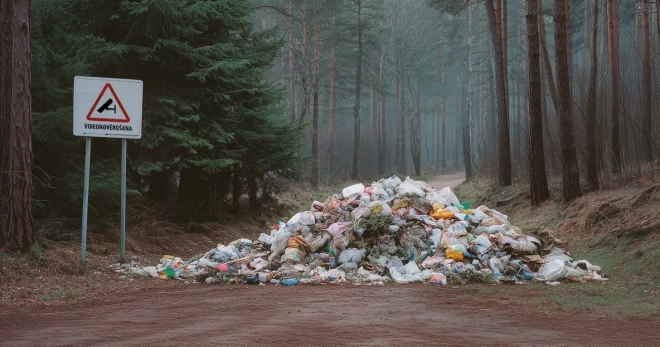 Dienvidkurzemes novada pašvaldības policija teic, ka tā aizvien vairāk pieķer mežu piemēslotājus.